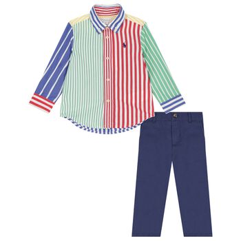 Baby Boys Multi-Colored Trousers Set