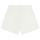 Girls White Logo Shorts, 1, hi-res