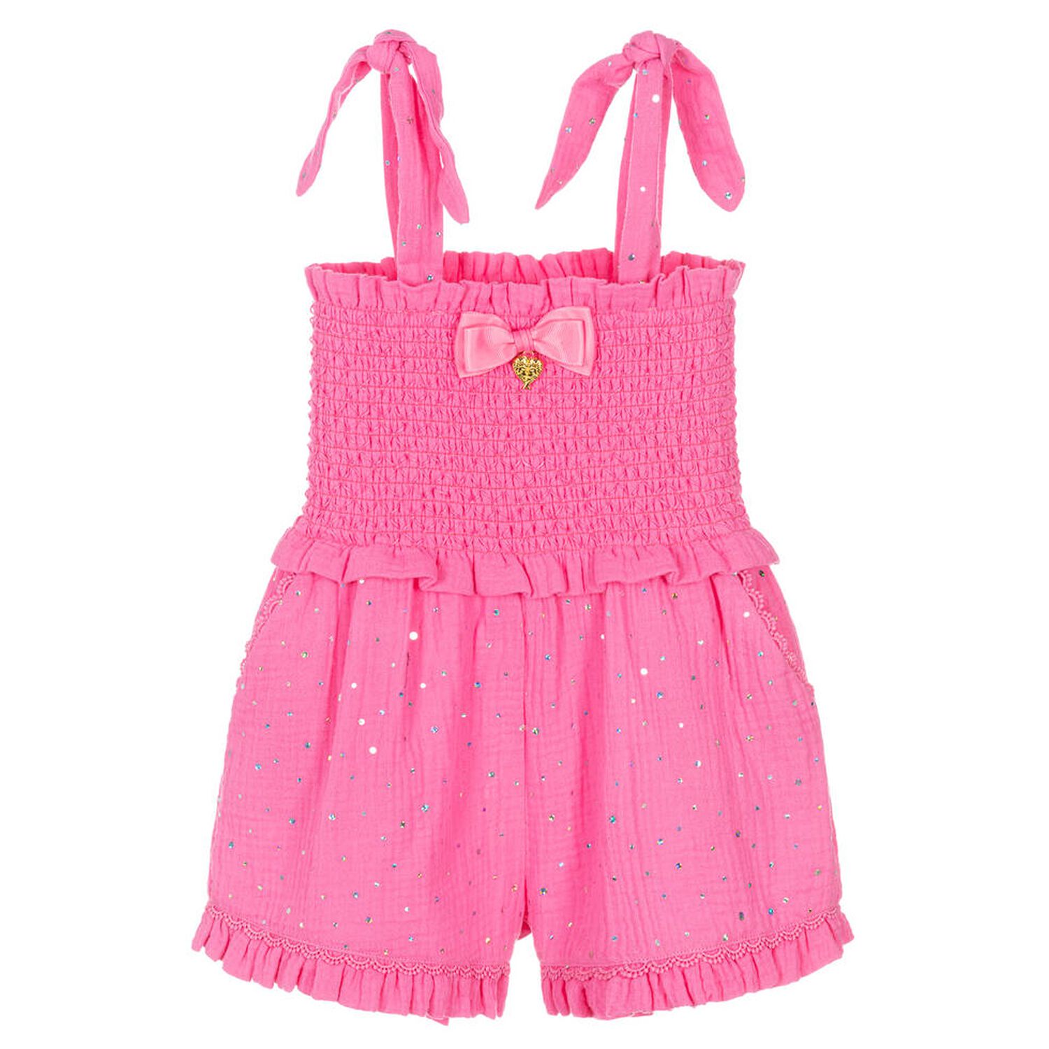 Girls Pink Sequin Playsuit, 1, hi-res image number null