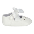 Baby Girls White Bow Pre Walker Shoes, 1, hi-res