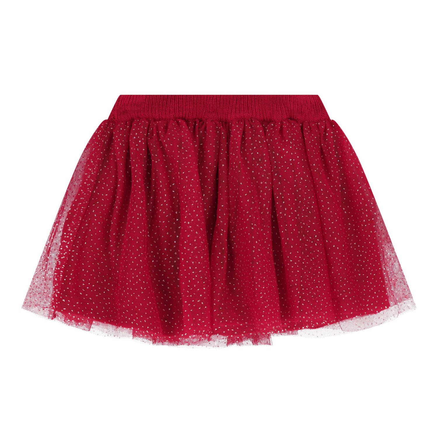 Baby Girls Red & Ivory Tulle Skirt Set, 3, hi-res