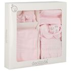 Baby Girls Pink Smocked Babygrow Gift Set, 3, hi-res