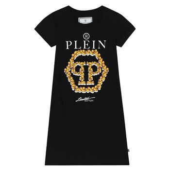 Girls Black Logo Dress