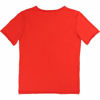 Boys Red Cotton T-Shirt