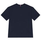 Boys Navy Blue Logo T-Shirt, 2, hi-res