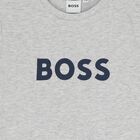 Boys Grey Logo T-Shirt, 4, hi-res