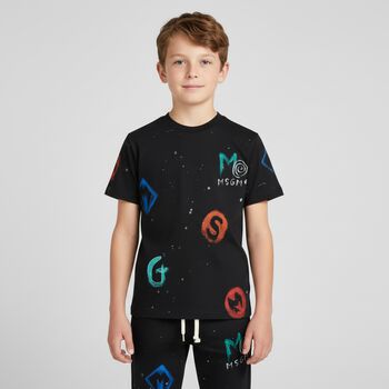 Boys Black Logo T-Shirt