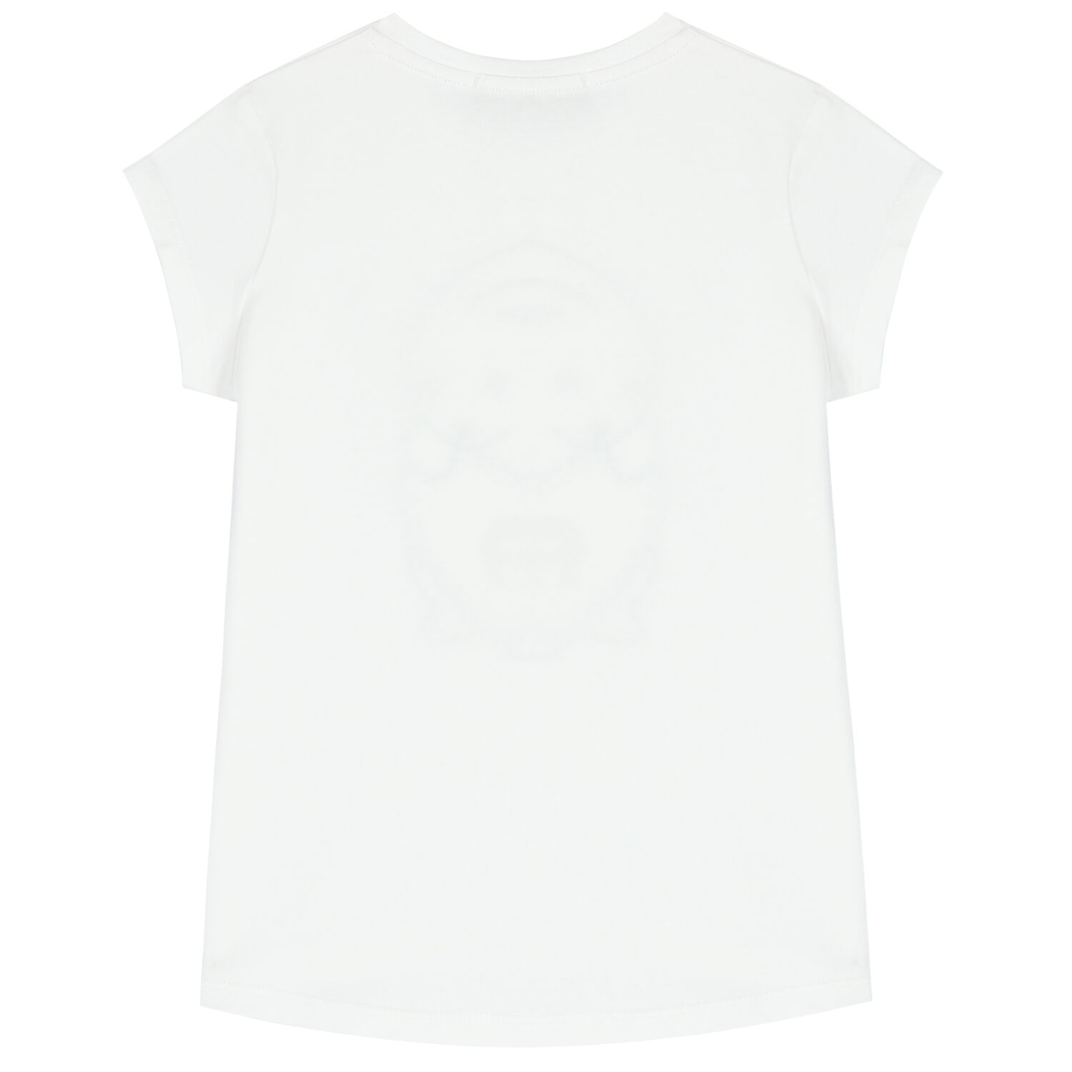 Girls White Rabbit Logo T-Shirt, 1, hi-res