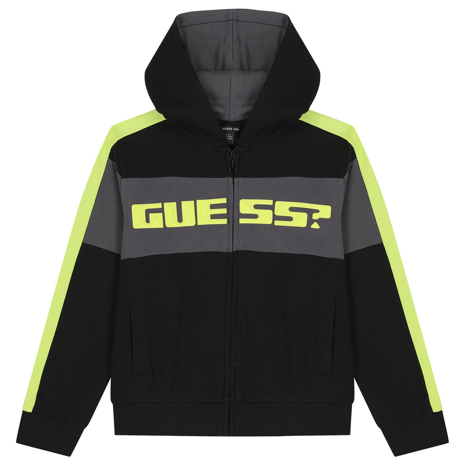 توب أولاد بسحاب بالشعار باللون الأسود, 1, hi-res