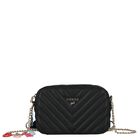 Girls Black Logo Handbag, 2, hi-res