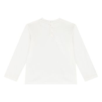 Baby Boys White Logo Long Sleeve Top