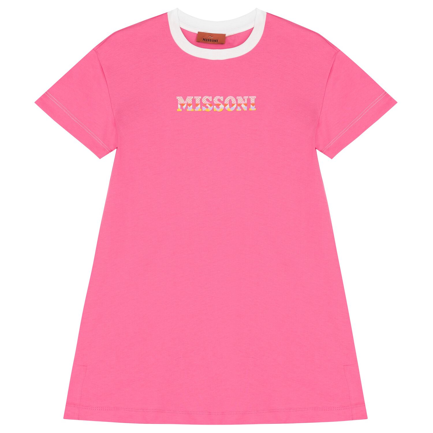 فستان بنات بالشعار باللون الوردي, 2, hi-res