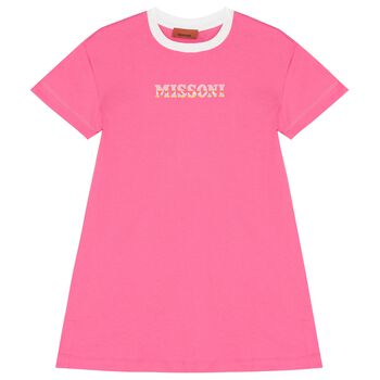 Girls Pink Logo Dress