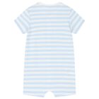 Baby Boys Blue & White Rompers ( 2 Pack ), 2, hi-res