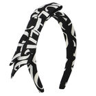 Girls Black Logo Headband, 1, hi-res