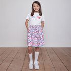 Girls White Logo T-Shirt, 1, hi-res