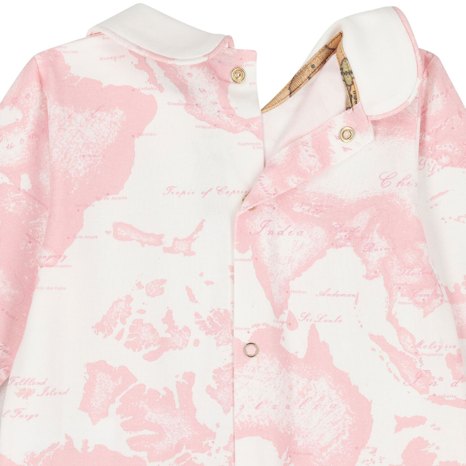 Baby Girls Ivory & Pink Geo Map Babygrow Gift Set, 3, hi-res