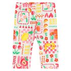 Younger Girls White & Pink Leggings Set, 1, hi-res