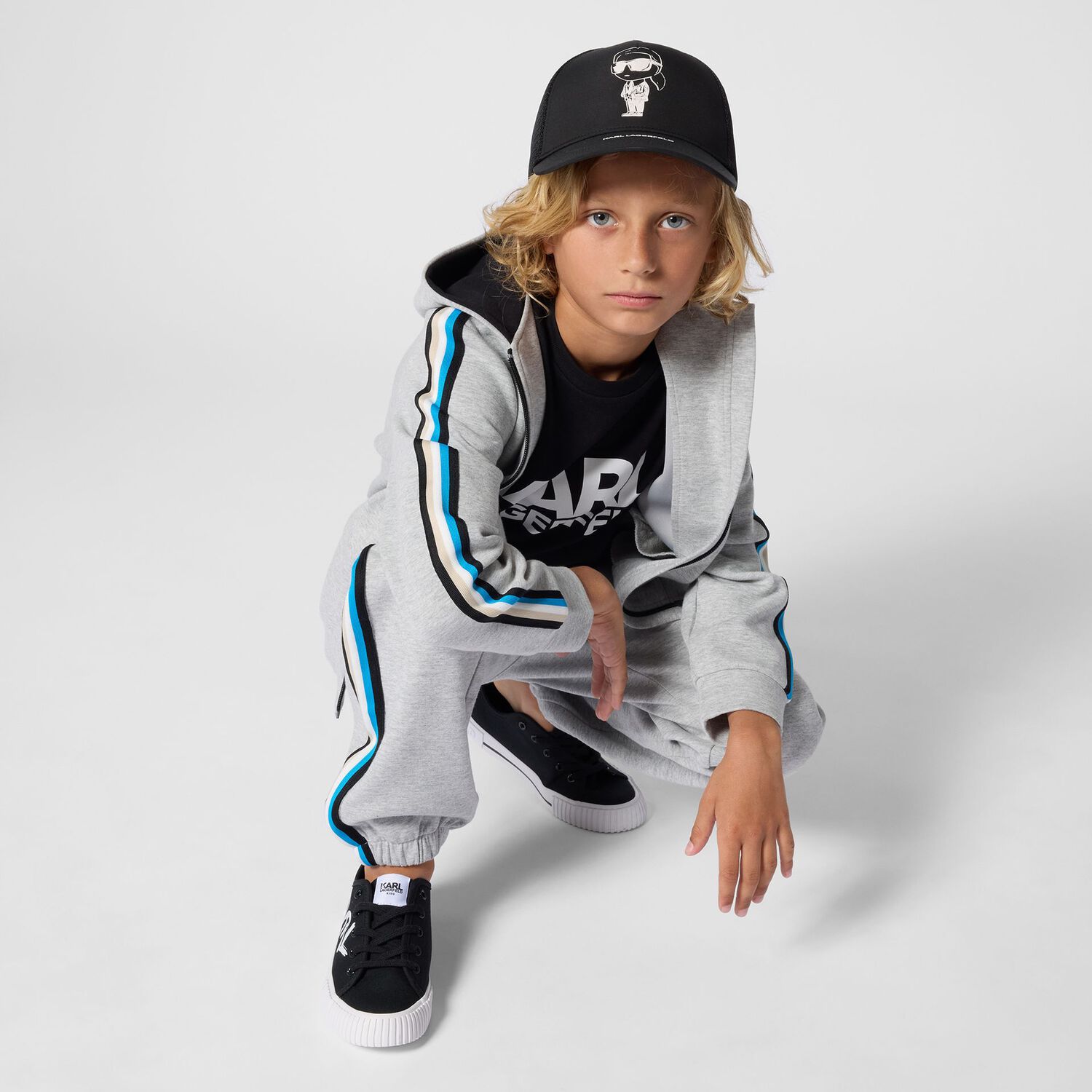 Boys Mini Me Black Logo T-Shirt, 1, hi-res