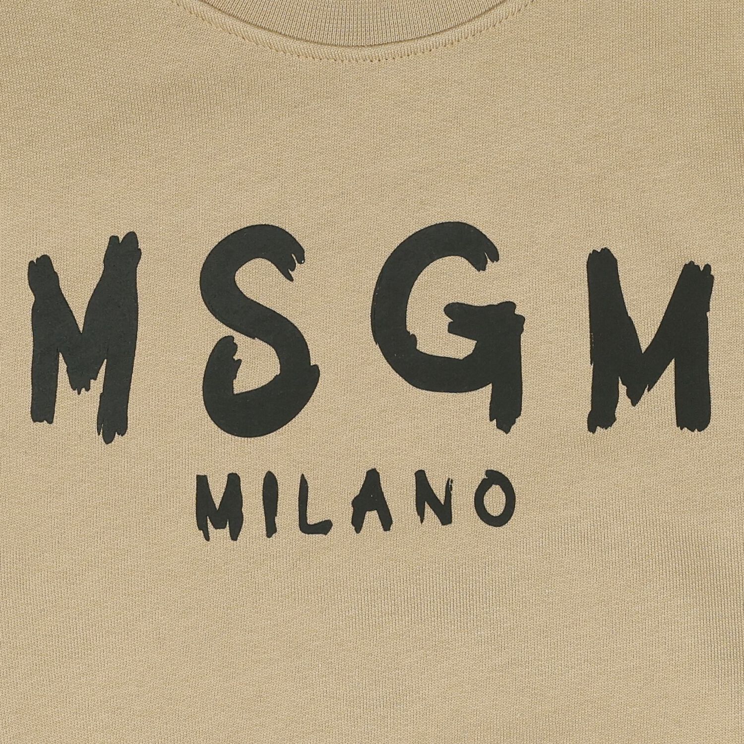 Beige & Black Logo Sweatshirt, 2, hi-res