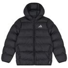 Black Logo Puffer Jacket, 1, hi-res