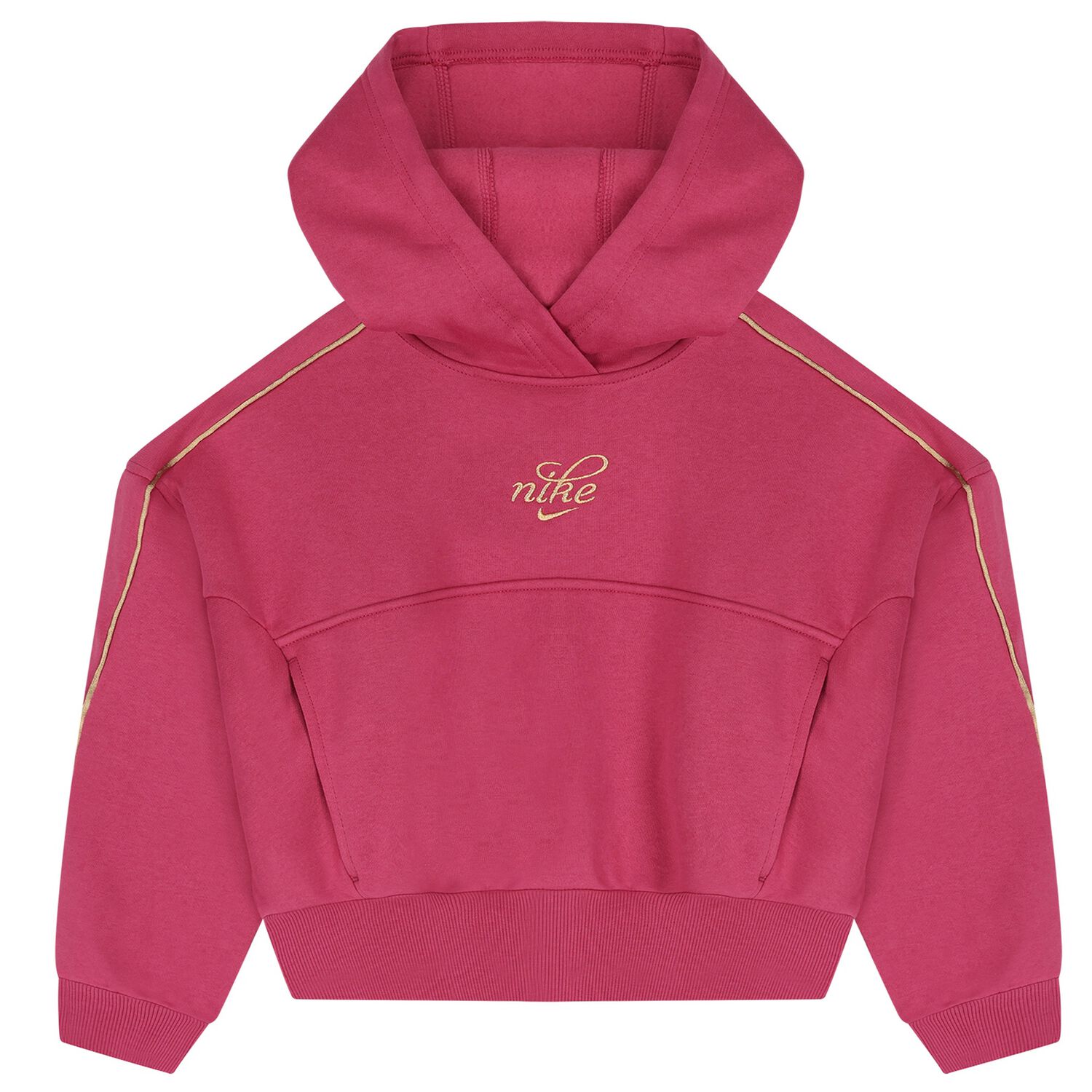 Girls Pink Logo Hooded Top, 2, hi-res