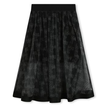 Girls Black Logo Skirt