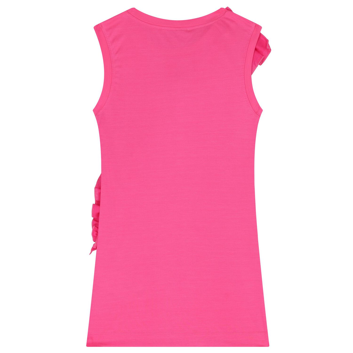 فستان بنات مكشكش باللون  والوردي, 2, hi-res image number null