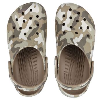 Black & Grey Classic Camo Clogs Sandals