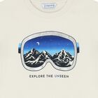 توب أولاد بأكمام بالشعار باللون العاجي, 1, hi-res