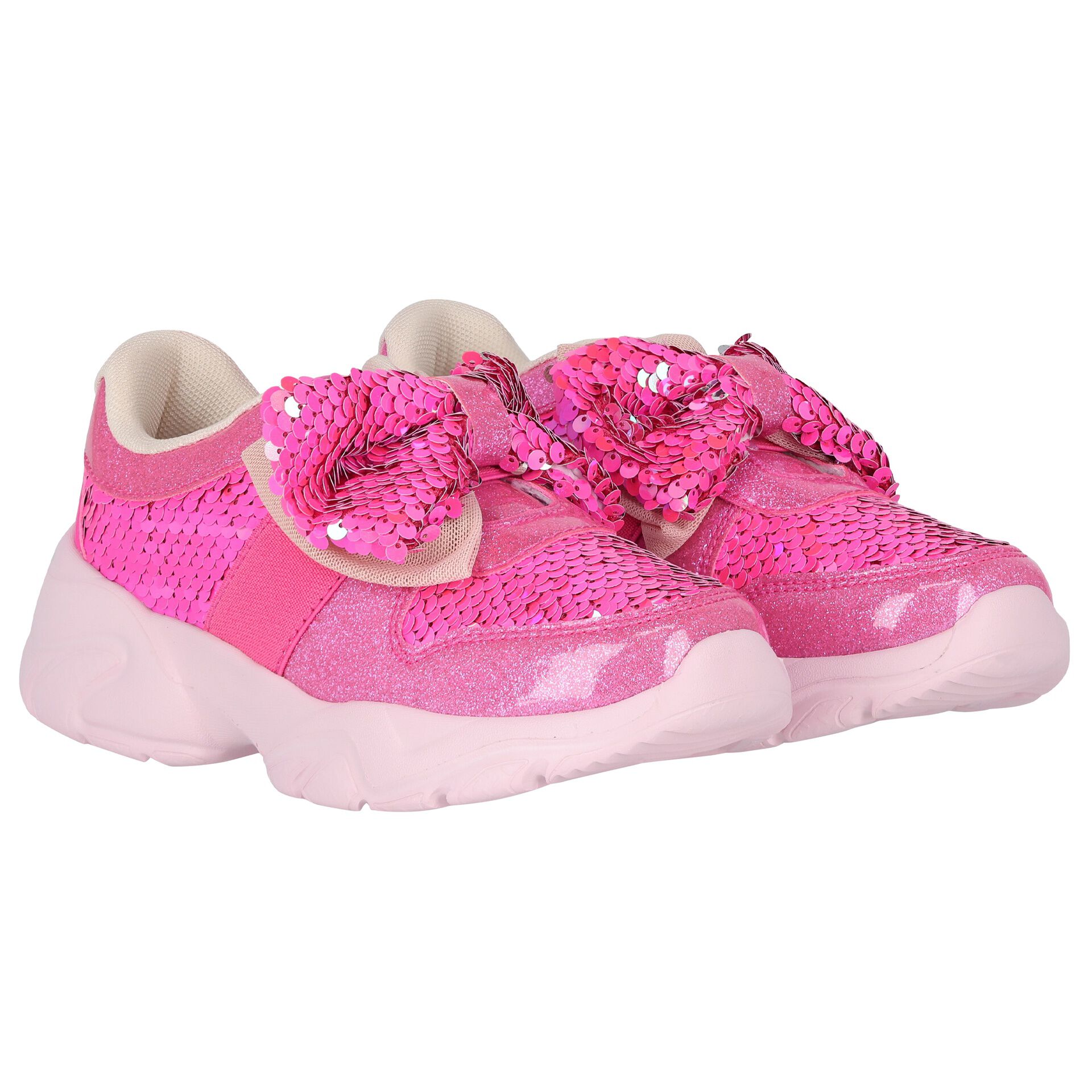 BILLIEBLUSH Girls Pink Sequins Trainers Junior Couture UAE