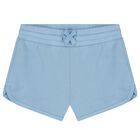 Girls Blue Logo Shorts, 1, hi-res