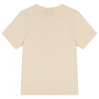 Boys Beige Logo T-Shirt, 9, hi-res