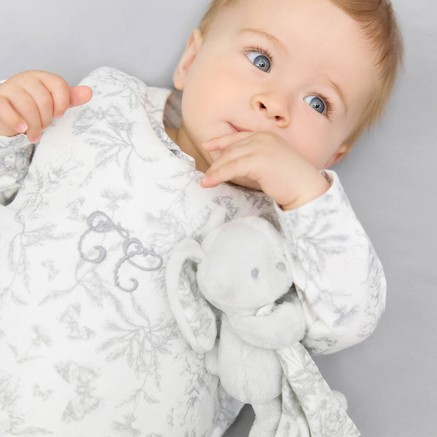 لحاف اطفال بطبعه ارنب باللون الرمادى , 1, hi-res