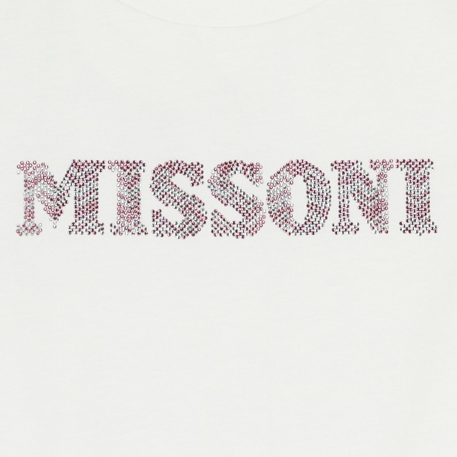 Girls White Rhinestone Logo Blouse, 1, hi-res