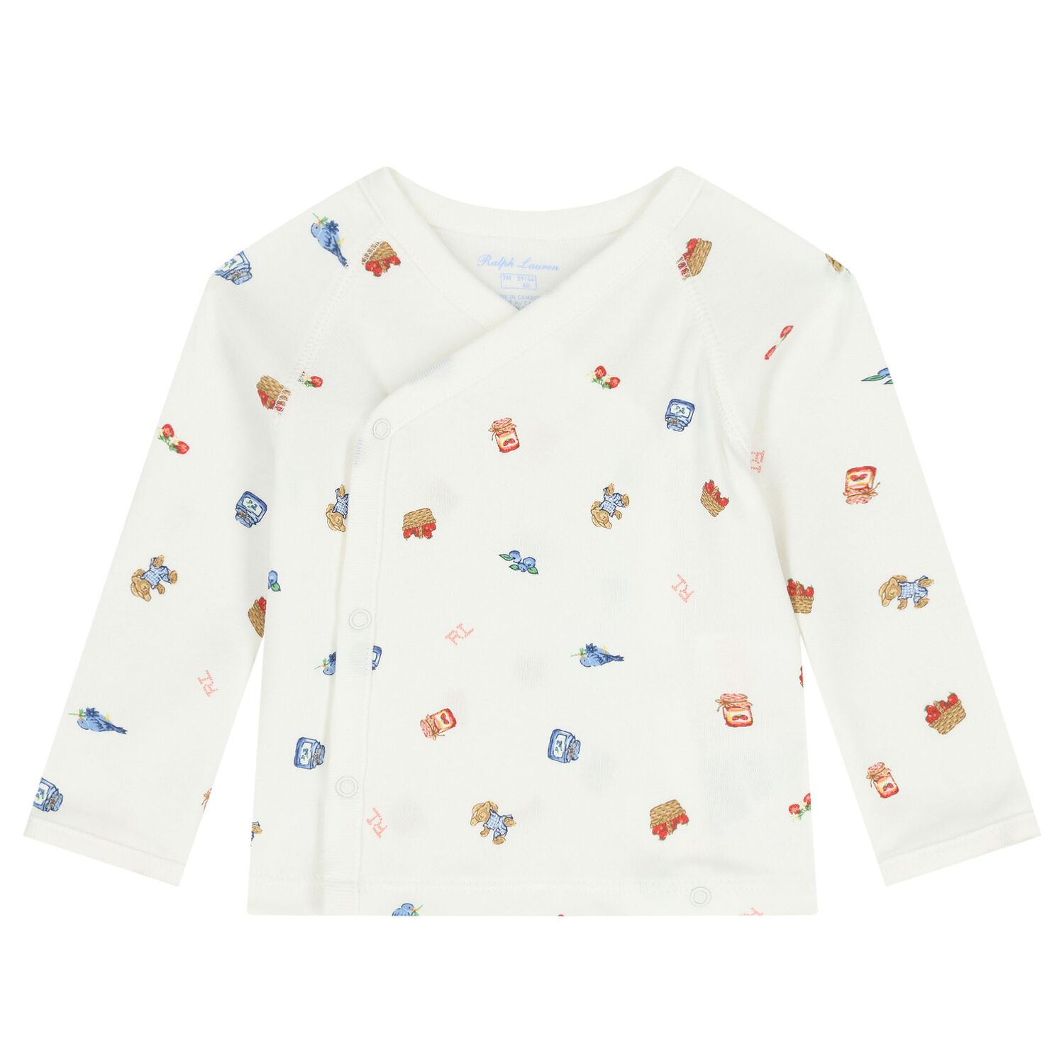 Baby Girls Ivory Polo Bears & Berry Babygrow Gift Set, 1, hi-res