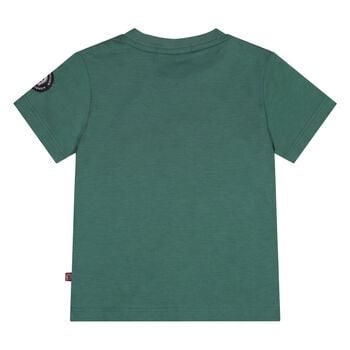 Younger Boys Green Logo T-Shirt