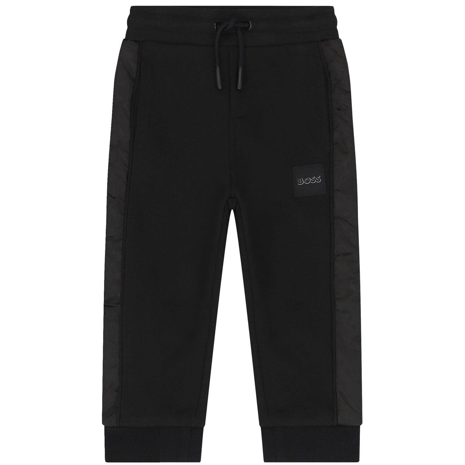 Younger Boys Black Logo Joggers, 1, hi-res image number null