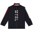 Boys Navy & Red Logo Tracksuit, 2, hi-res