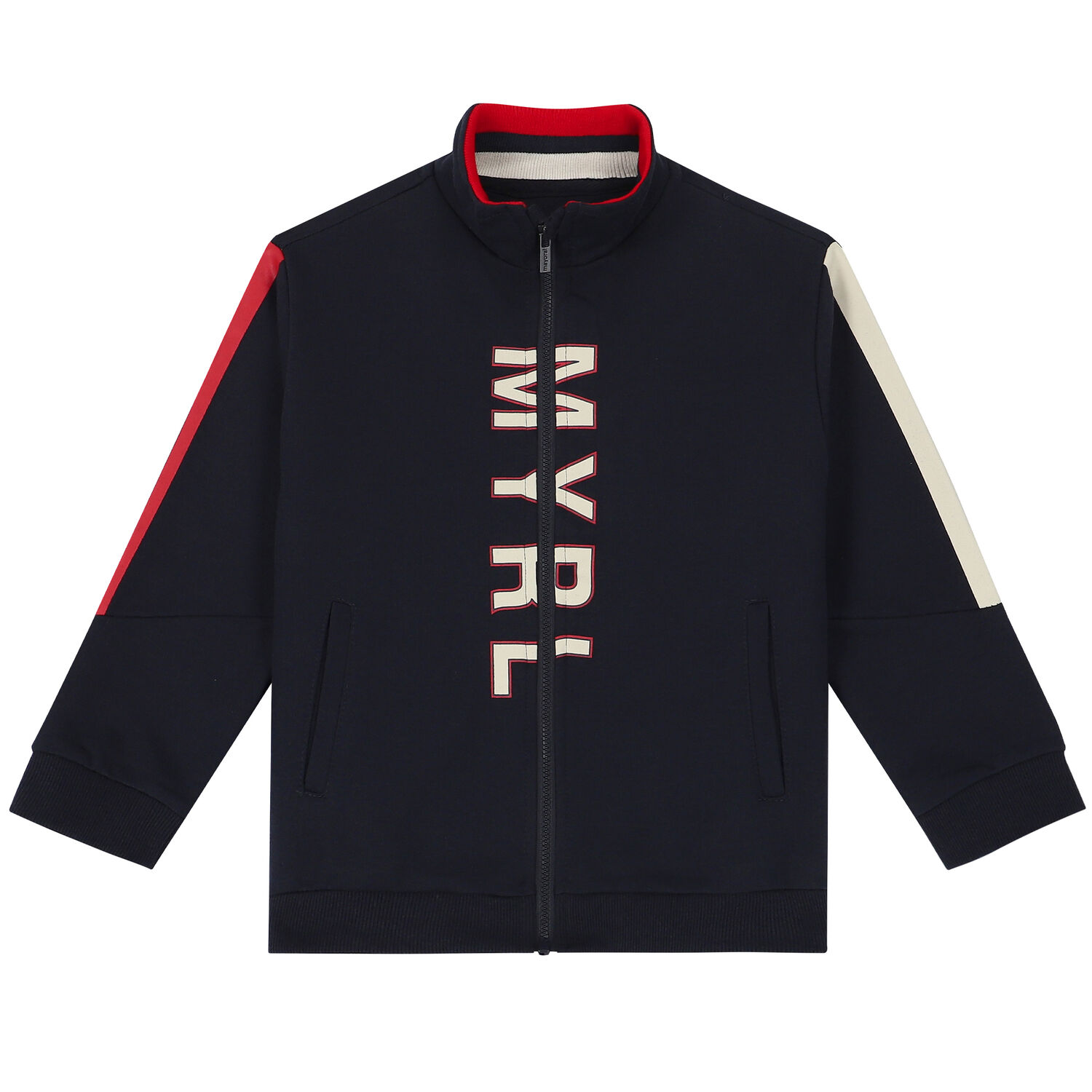 Boys Navy & Red Logo Tracksuit, 2, hi-res image number null