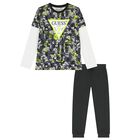 بدلة رياضية رمادية بشعار للأولاد, 4, hi-res