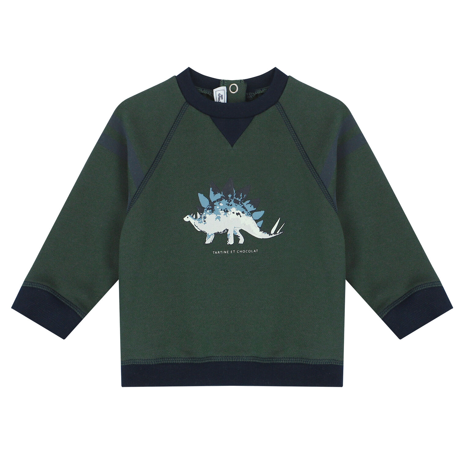 Baby Boys Green Dinosaur Sweatshirt, 1, hi-res image number null