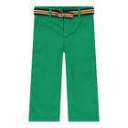 Baby Boys White & Green Logo Trousers Set, 1, hi-res
