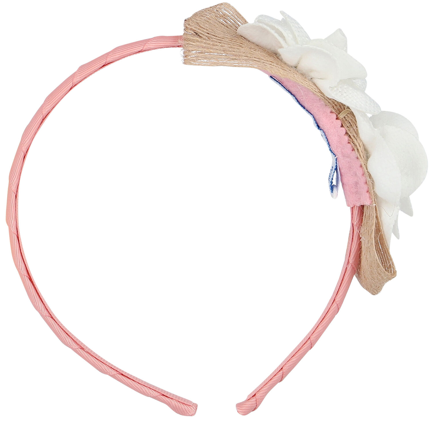 Girls Pink Floral Headband, 1, hi-res image number null