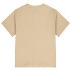 طقم شورتات للأولاد باللون البيج بشعار, 2, hi-res