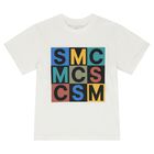 تيشيرت أولاد بالشعار باللون العاجي, 1, hi-res