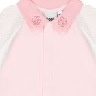 Baby Girls Pink Logo Babygrow, 1, hi-res