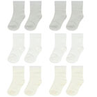 White, Grey & Ivory Socks (6 Pack), 2, hi-res