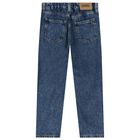 Boys Navy Blue Denim Jeans, 1, hi-res