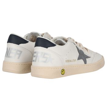 Ivory & Grey Logo Trainers